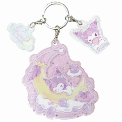 Sanrio Characters Sleeping Triple Charm Kuromi (サンリオキャラクターズ すやすや3連チャーム クロミ)