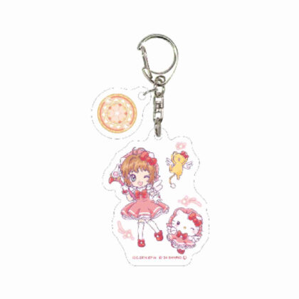Acrylic keychain with parts Cardcaptor Sakura x Sanrio Characters 01 Sakura Kinomoto x Hello Kitty (collaboration illustration) (パーツ付きアクリルキーホルダー カードキャプターさくら×サンリオキャラクターズ 01 木之本桜×ハローキティ(コラボイラスト))