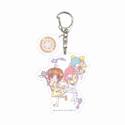 Acrylic key chain with parts Cardcaptor Sakura x Sanrio Characters 03 Sakura Kinomoto x Little Twin Stars (Collaboration (パーツ付きアクリルキーホルダー カードキャプターさくら×サンリオキャラクターズ 03 木之本桜×リトルツインスターズ(コラボ)