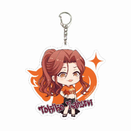 Big acrylic key chain THE IDOLM@STER CINDERELLA GIRLS 06 Tokiko Zaizen Original T-shirt Ver. (Mini character illustration) (デカアクリルキーホルダー アイドルマスター シンデレラガールズ 06財前時子 オリジナルTシャツVer.(ミニキャライラスト))