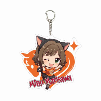 Big acrylic key chain THE IDOLM@STER CINDERELLA GIRLS 09 Miku Maekawa Original T-shirt Ver. (Mini character illustration) (デカアクリルキーホルダー アイドルマスター シンデレラガールズ 09前川みく オリジナルTシャツVer.(ミニキャライラスト))