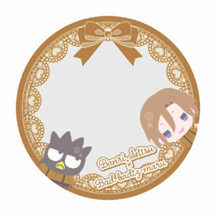 57mm can deco cover A3! x Sanrio characters 13 Settsu Banri x Bad Badzumaru (mini character illustration) (57mm缶デコカバー A3!×Sanrio characters 13摂津万里×バッドばつ丸(ミニキャライラスト))