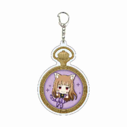 Big Acrylic Keychain Spice and Wolf 07 Holo Cheshire Cat Ver. (Mini Character Illustration) (デカアクリルキーホルダー 狼と香辛料 07 ホロ チェシャ猫Ver.(ミニキャライラスト))