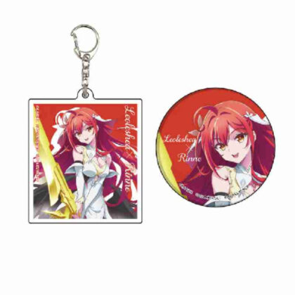 Acrylic key chain & can badge set Kimi Sen x Kami Hunger x Why Boku 02 Leo Leche x Rinne (newly drawn illustration) (アクリルキーホルダー&缶バッジセット キミ戦×神飢え×なぜ僕 02 レオレーシェ×リンネ(描き下ろしイラスト))