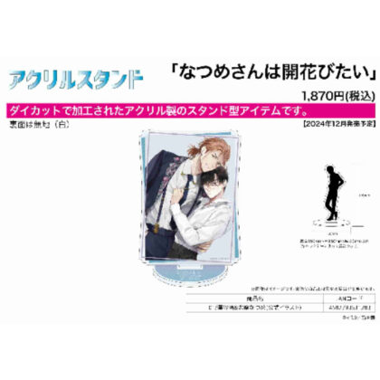 Acrylic stand Natsume-san wants to bloom 01 Ko Sawaya & Natsume Shima (official illustration) (アクリルスタンド なつめさんは開花びたい 01 澤谷鴻&志摩なつめ(公式イラスト))