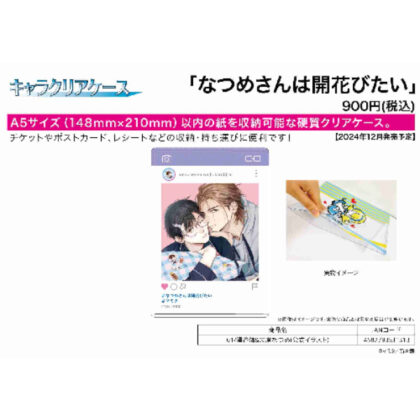 Character clear case Natsume-san wants to bloom 01 Ko Sawaya & Natsume Shima (official illustration) (キャラクリアケース なつめさんは開花びたい 01 澤谷鴻&志摩なつめ(公式イラスト))