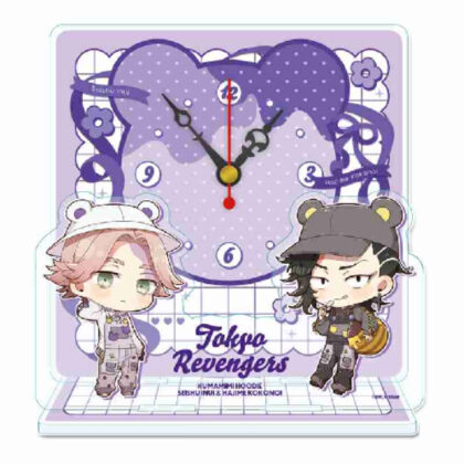 Tokyo Revengers Puchichoko Mini Acrylic Table Clock Kumamimi Parker Ver. E Seisho Inui & Hajime Kui (東京リベンジャーズ ぷちちょこミニアクリル置時計 くまみみパーカーVer. E 乾青宗&九井一)