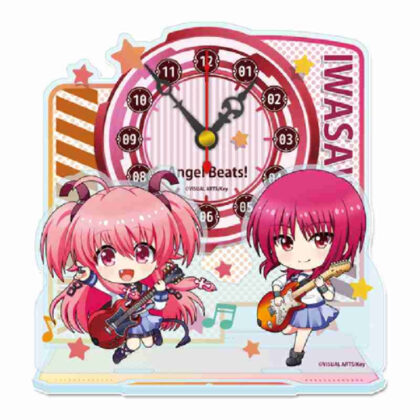 Angel Beats! Puchichoko Mini Acrylic Table Clock Yui & Iwasawa (Angel Beats! ぷちちょこミニアクリル置時計 ユイ&岩沢)