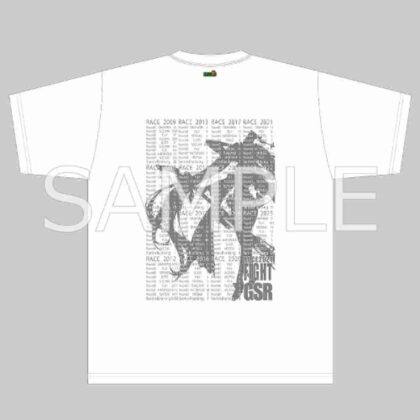 Racing Miku 2024 Ver. Key visual silhouette & record T-shirt white XXL size (レーシングミク2024Ver. キービジュアルシルエット&戦績Tシャツ白 XXLサイズ)