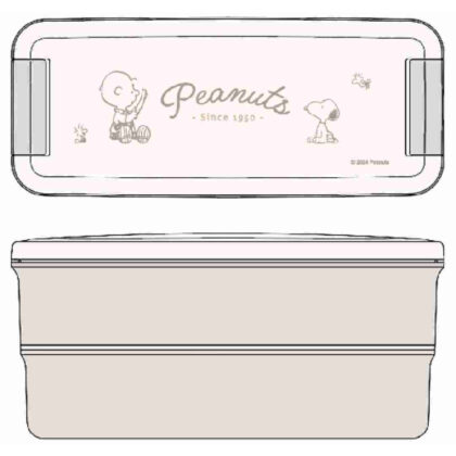 PEANUTS Lunch box two-tier PCW-650D (with partitions) (PEANUTS ランチボックス二段 PCW-650D(仕切付))