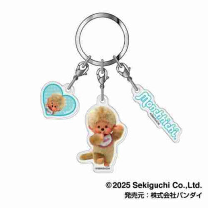 3連アクリルキーホルダー モンチッチ04 モンチッチくん(ベージュ) (3鏈壓克力鑰匙圈 Monchhichi 04 Monchhichi-kun (米色))