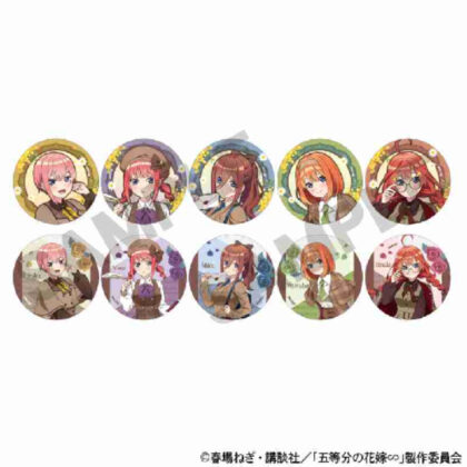 五等分の花嫁∽ トレーディング缶バッジ カレッジスタイル (典型的五胞胎∽交易可以徽章大學風格)