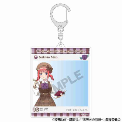 五等分の花嫁∽ SNS風アクリルキーホルダー 中野二乃カレッジスタイル (The Quintessential 五胞胎∽ SNS風格壓克力鑰匙圈 Nino Nakano College Style)