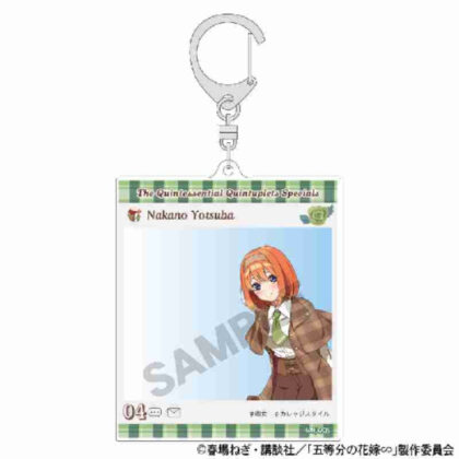 五等分の花嫁∽ SNS風アクリルキーホルダー 中野四葉カレッジスタイル (The Quintessential Quintuplets∽ SNS風格壓克力鑰匙圈 中野四葉學院風)