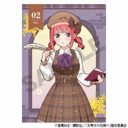 五等分の花嫁∽ シングルクリアファイル 中野二乃 カレッジスタイル (典型的五胞胎∽單文件夾 中野尼諾學院風)
