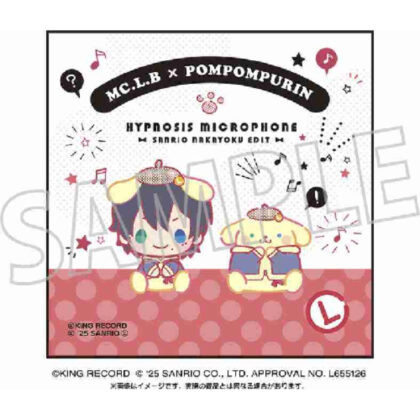 ヒプノシスマイク SANRIO NAKAYOKU EDIT 刺繍入りハンドタオル 山田三郎×ポムポムプリン (催眠 SANRIO NAKAYOKU EDIT 刺繡手巾 山田三郎 x Pompompurin)