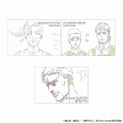 進撃の巨人 ポストカード3枚セット C (進擊的巨人明信片 3 件套 C)