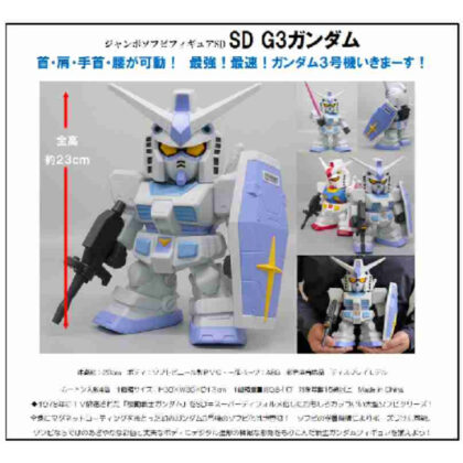 ジャンボソフビフィギュアSD SD G3ガンダム (巨型軟乙烯基人偶 SD SD G3 鋼彈)