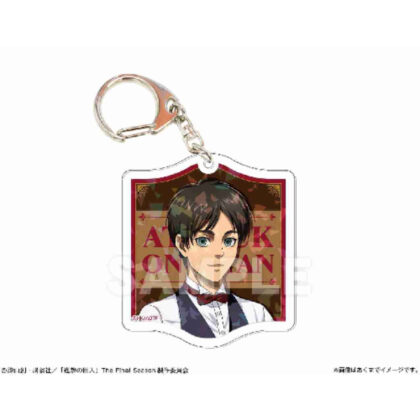 進撃の巨人 ホログラムアクリルキーホルダー Ver.喫茶店01 エレン・イェーガー (進擊的巨人全息壓克力鑰匙圈咖啡店01 艾倫耶格)