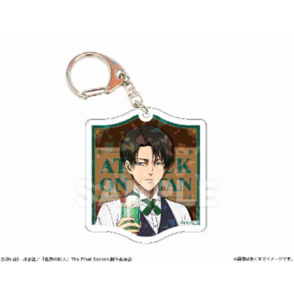 進撃の巨人 ホログラムアクリルキーホルダー Ver.喫茶店04 リヴァイ (進擊的巨人 全像壓克力鑰匙圈 咖啡店 04 利維)