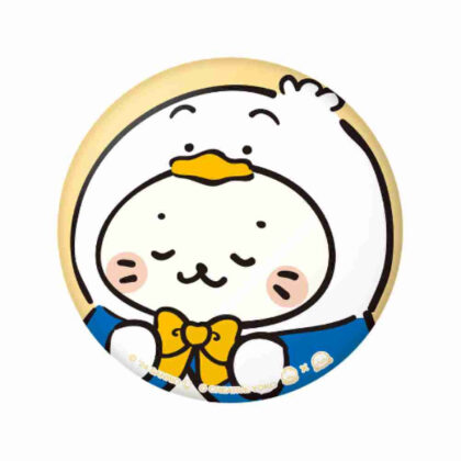 しろたん×はぴだんぶい ぷにぷに缶バッジしろたん×あひるのペックル (Sirotan x Hapidanbui Puni Puni Can 徽章 Sirotan x Duck Peckle)