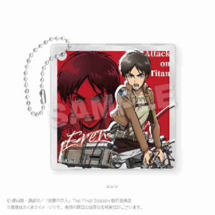 進撃の巨人 スクエアアクリルキーホルダー エレン (進擊的巨人方形壓克力鑰匙圈Eren)