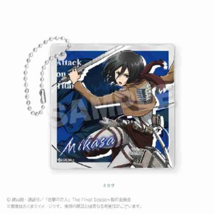 進撃の巨人 スクエアアクリルキーホルダー ミカサ (進擊的巨人方形壓克力鑰匙圈三笠)