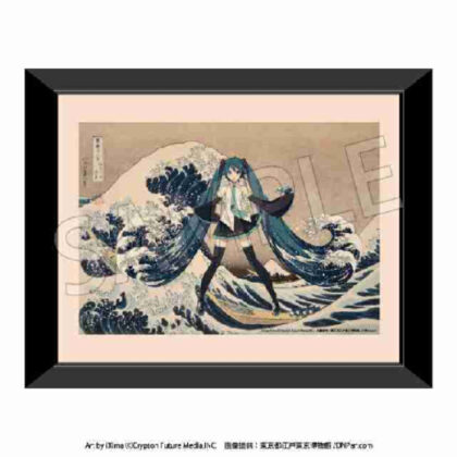 葛飾北斎×初音ミク 複製原画 冨嶽三十六景神奈川沖浪裏 (葛飾北齋×初音未來複製原畫 富士山三十六景 神奈川衝浪裡)