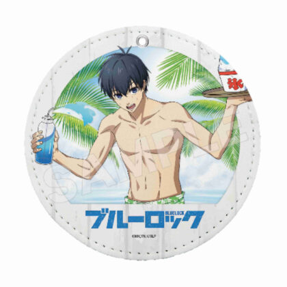 ブルーロック 海の家 レザーコースターキーホルダー 01 潔世一 (Blue Rock Beach House 皮革杯墊鑰匙圈 01 Kiyoshiichi)