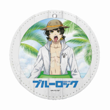 ブルーロック 海の家 レザーコースターキーホルダー 02 蜂楽廻 (Blue Rock Seaside House 皮革杯墊鑰匙圈 02 Harakumai)