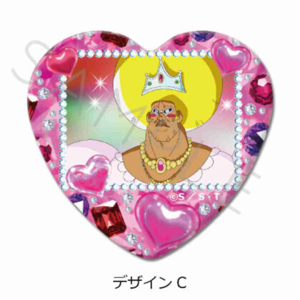 ボボボーボ・ボーボボ ハート型缶バッジ C (Bobobobo Bobobo 心形鐵皮徽章 C)