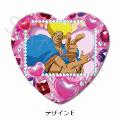 ボボボーボ・ボーボボ ハート型缶バッジ E (Bobobobo Bobobo 心形罐徽章E)