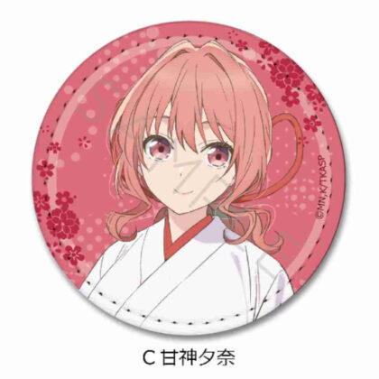 甘神さんちの縁結び レザーバッジ(丸形) C 甘神夕奈 (天神家族的結婚皮革徽章（圓形）C 天神尤奈)