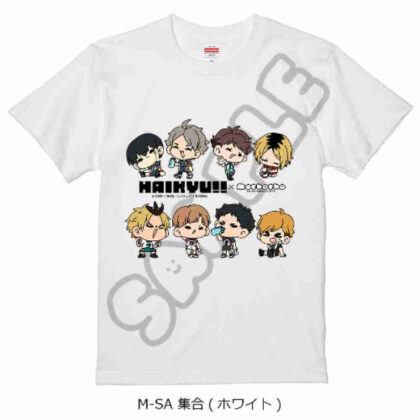 ハイキュー!! みんなmochocho化大作戦! 第2弾 Tシャツ M-SA 集合 ホワイト Mサイズ (Haikyu!! 大家mochocho操作！)
