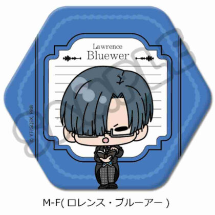 黒執事 -寄宿学校編- 六角形缶バッジ M-F ロレンス・ブルーアー (黑執事-寄宿學校版-六角罐徽章M-F勞倫斯布魯爾)