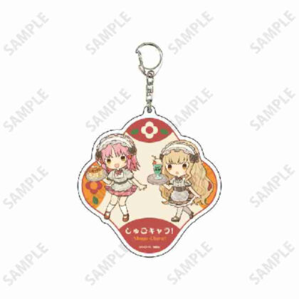 デカアクリルキーホルダー しゅごキャラ! 01 あむ&りま レトロ喫茶Ver.(レトロアートイラスト) (大壓克力鑰匙圈守護甜心！)