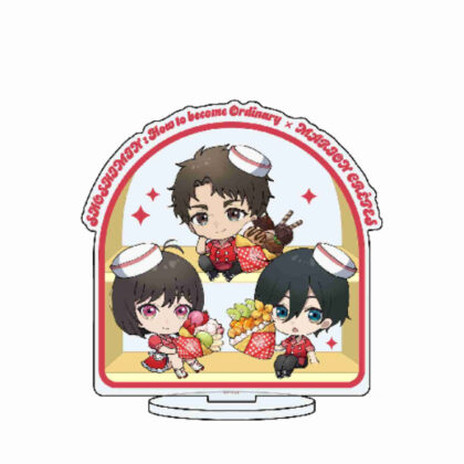 アクリルスタンド 小市民シリーズ 07 小鳩常悟朗&小佐内ゆき&堂島健吾 クレープ屋Ver.(ミニキャライラスト) (亞克力立牌 小公民系列 07 小鳩恆五郎 & 小真內由紀 & 堂島健吾 可麗餅店 Ver. (迷你人物插畫))