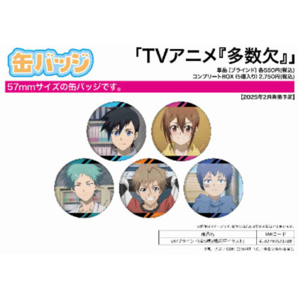 缶バッジ 多数欠 01 場面写イラスト (可以徽章很多失蹤01場景圖)