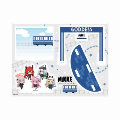 アクリルジオラマ 勝利の女神:NIKKE 02 ゴッデス部隊駅員風衣装Ver.(ミニキャライラスト) (亞克力立體模型 勝利女神 NIKKE 02 女神小隊站職員造型服裝Ver.（迷你人物插畫）)