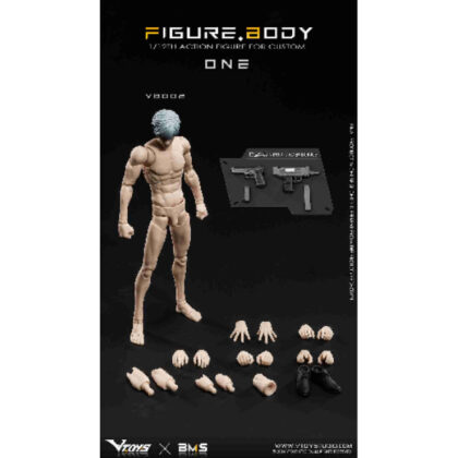 009_VTOYS×BMS 1/12スケール可動フィギュア素体 ONE(ワン) VB002 ホワイトスキン (009_VTOYS×BMS 1/12比例可動手辦素體ONE(一) VB002 白皮膚)