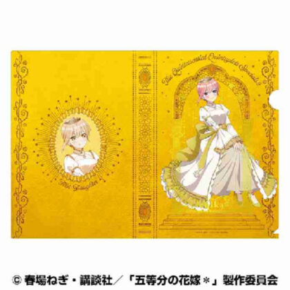 五等分の花嫁* 箔入りA4クリアファイル(深窓の令嬢) ①中野 一花 (精髓五胞胎* A4 鋁箔透明文件夾（深窗之女） ① 中野一香)