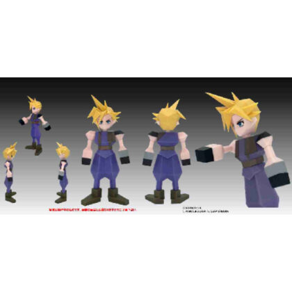 ファイナルファンタジーVII ポリゴンソフビ クラウド・ストライフ (最終幻想 VII 多邊形軟乙烯基 Cloud Strife)