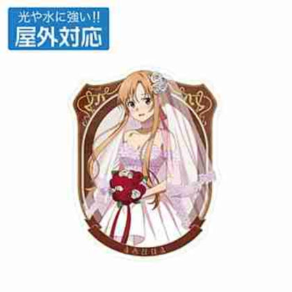 (s)ソードアート・オンライン 描き下ろし アスナ 屋外対応ステッカー ウェディングドレスVer. 送料別880円