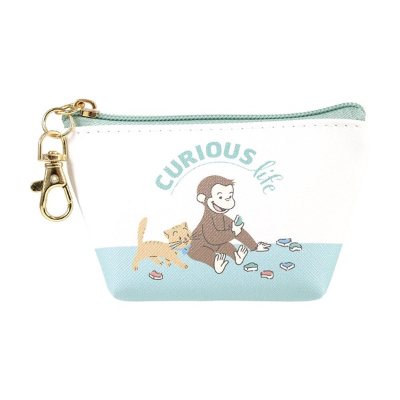 Curious George Friends Triangle Mini Pouch (おさるのジョージ 三角ミニポーチ フレンズ)