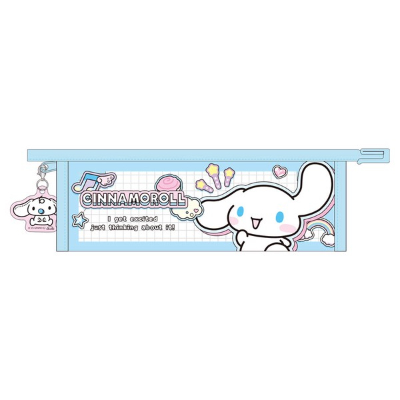 Sanrio Characters Charm-Included Border Pen Pouch Stickers/Cinnamoroll (サンリオキャラクターズ　チャーム付きフチイロペンポーチステッカーズ／シナモロール)