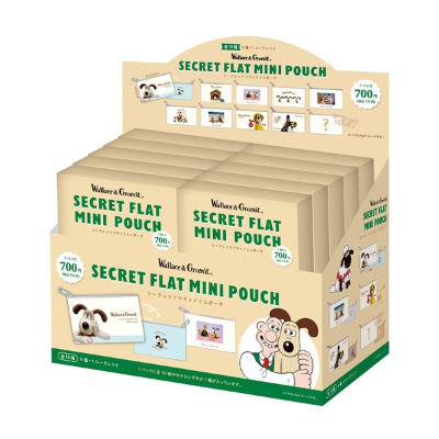 Wallace and Gromit Secret Flat Mini Pouches Box of 10 (ウォレスとグルミット シークレットフラットミニポーチ10個入BOX)