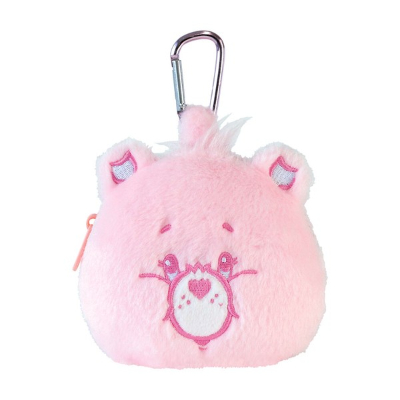 Care Bears Plush Zipper Pouch with Carabiner, Cheer Bear (ケアベア カラビナ付きぬいぐるみファスナーポーチ チアベア)