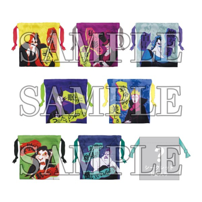 Disney Secret Mini Drawstring Bag, Power Word Villains, Box of 8 - VILLAINS - Secret Mini Drawstring Bag, Power Word Villains, Box of 8 (ディズニー シークレットミニ巾着 パワーワードヴィランズ8個入BOX VILLAINS - シークレットミニ巾着 パワーワードヴィランズ8個入BOX) - Image 2
