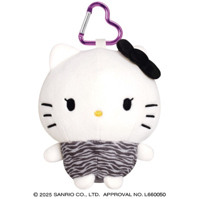 Mochi Plush Pouch Hello Kitty/Suntan Kitty Sanrio Characters - Zebra (もちぬいポーチ ハローキティ/日焼けキティ サンリオキャラクターズ - ゼブラ)