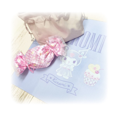 Chocotto Sheet with Pouch Kuromi Sanrio Afternoon Tea Series - Chocotto Sheet with Pouch Kuromi (ちょこっとシート ポーチ付き クロミ サンリオ アフタヌーンティーシリーズ - ちょこっとシート ポーチ付き クロミ) - Image 3